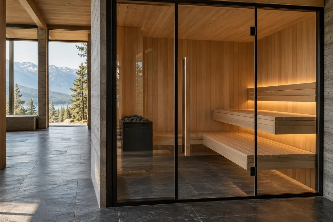 Athalmer indoor sauna by Columbia Sauna Co.