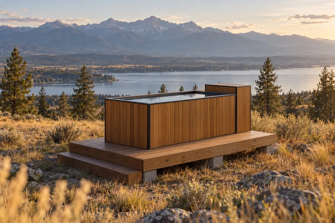 Kootenay cold plunge by Columbia Sauna Co.