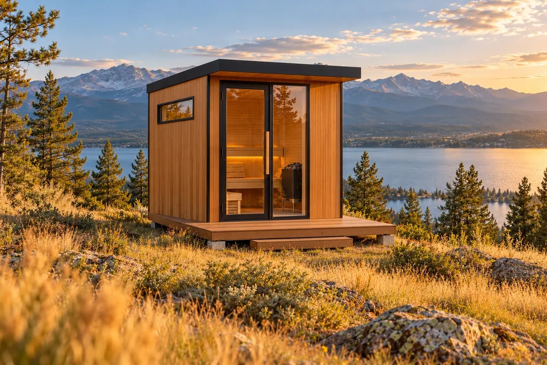 Wilmer cabin sauna by Columbia Sauna Co.